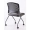 Officesource Perch Collection Armless Nesting Chair with Casters, Titanium Frame OSSN6952PBK - alternate 5
